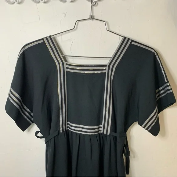 Vintage Square Neck Tie Side Boho Dress - Picture 9 of 15